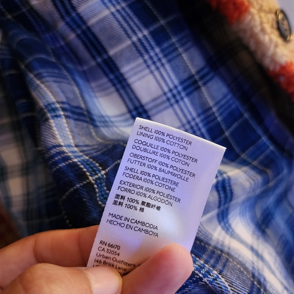 Anthropologie Pilcro Geometric Sherpa Fleece Longline Coat Jacket XS - Picture 16 of 16